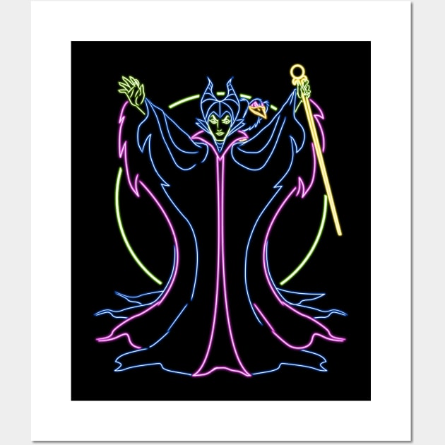 Maleficent neon Wall Art by AlanSchell76